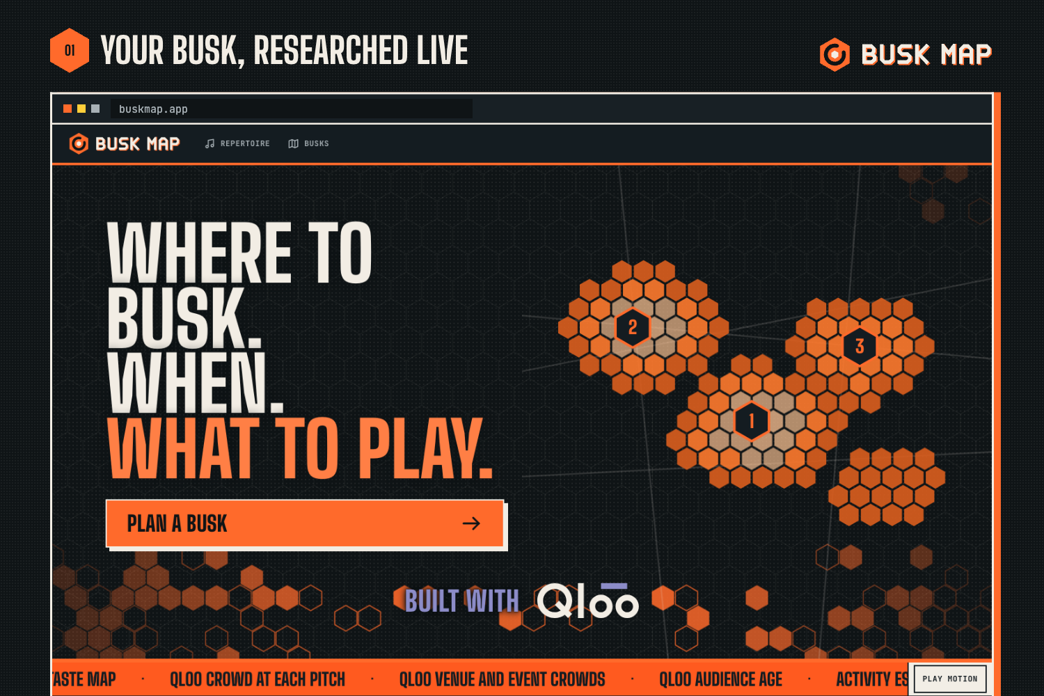 Busk Map plan on desktop